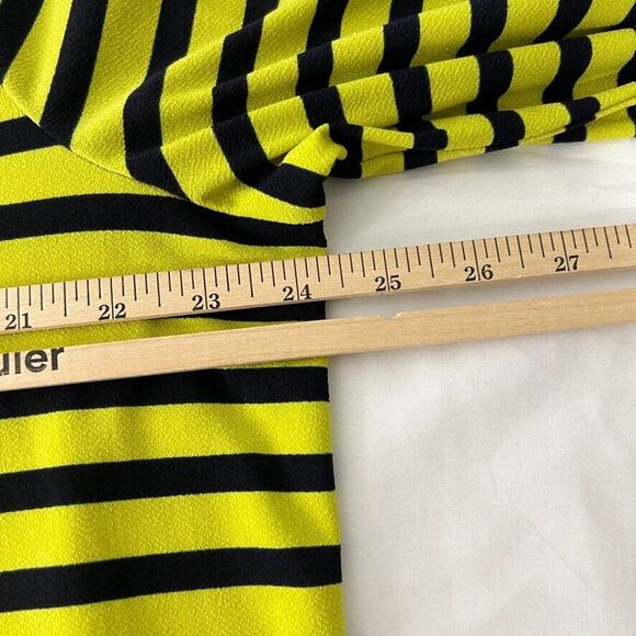 Susan Graver Women's Yellow Navy Striped Top Size XL Long Sleeve - Picture 9 of 10
